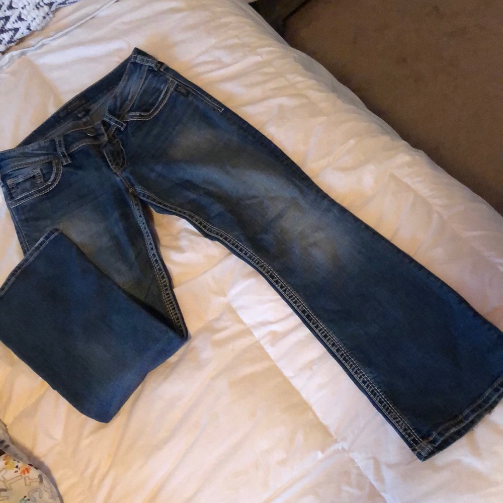 Silver blue jeans
